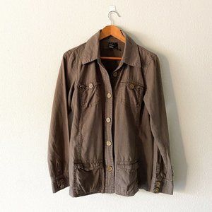 Kali Linen Cotton Army Green Lightweight Jacket